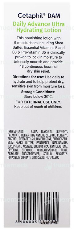Cetaphil Dam Daily Advance Ultra Hydrating Lotion 100Gm